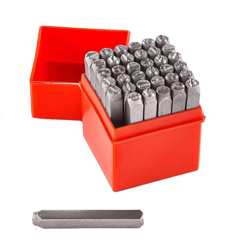 J&R Quality Tools Vector Number & Capital Letter Punch Set 36 Pc (6mm 1/4"): 09098 - Image 1